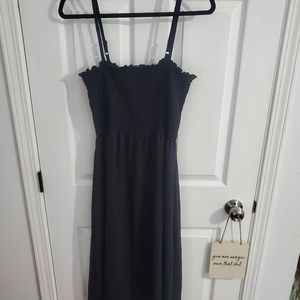 H and m black midi dress